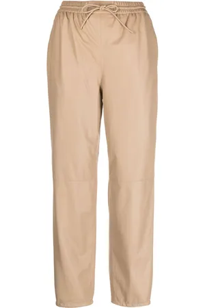 YVES SALOMON Straight-leg lambskin trousers
