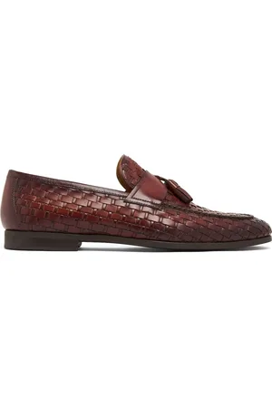 Magnanni Men Loafers - Woven-design leather loafers