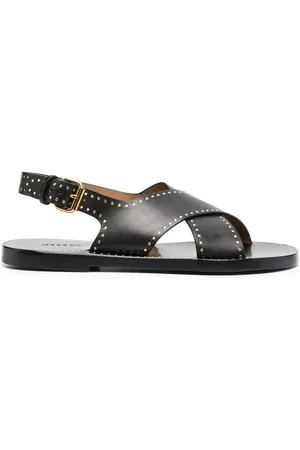 Isabel Marant Jane studded crossover-strap leather sandals