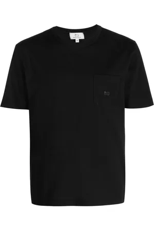 Woolrich Men Short Sleeve - Logo-embroidered cotton T-shirt