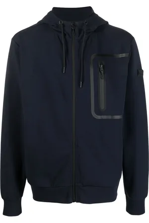 Peuterey Men Sweatshirts - Contrast-trim zip-up hoodie