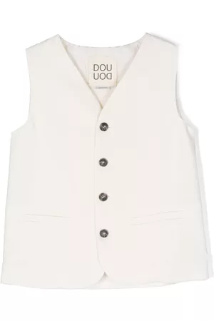 DOUUOD KIDS Button-fastening cotton waistcoat
