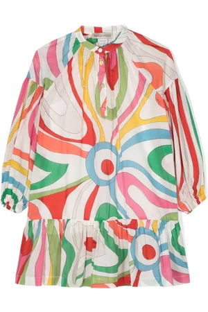 PUCCI Junior Stripe-pattern cotton dress