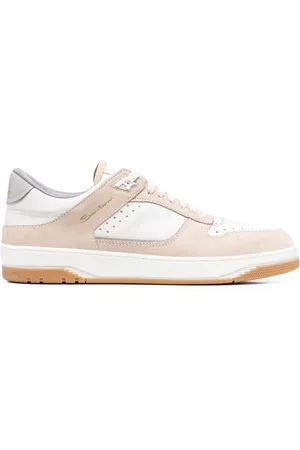 santoni Haniel panelled leather sneakers