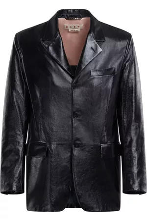 Marni Polished-finish leather jacket