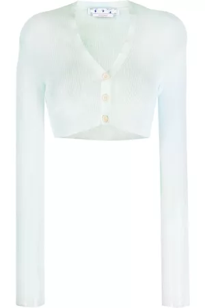 OFF-WHITE Cropped embroidered-logo cardigan