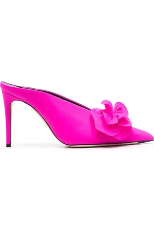 Victoria Beckham Floral-applique detail 100mm mules