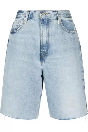 Frame High-waisted denim shorts
