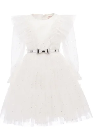 Tulleen Komina long-sleeve glitter tulle dress