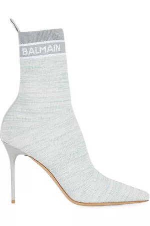 Balmain Skye 95mm knit ankle boots