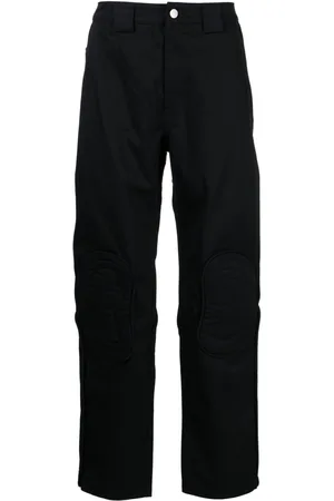 McQ Men Wide Leg Pants - Logo-print wide-leg trousers