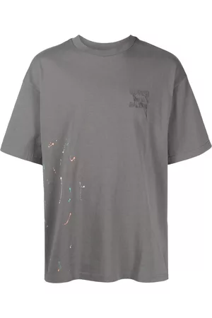 Musium Div. Paint-splatter-detail cotton T-shirt