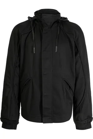 McQ Men Jackets - Plain cotton hooded jacket