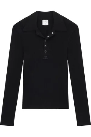 Courrèges Ribbed-knit polo shirt