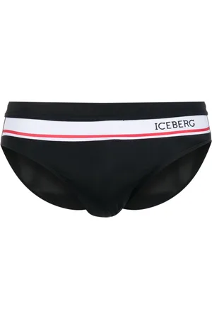 Iceberg Men Swimming Briefs - Logo-lettering swimming trunks