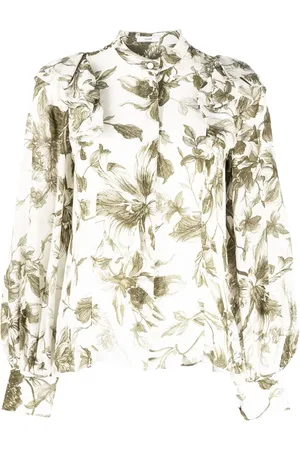 Erdem Floral-print bishop-sleeve blouse