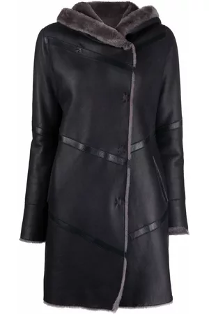 LISKA Shearling-lined leather coat