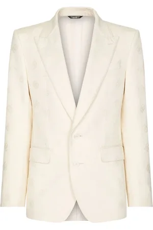 Dolce & Gabbana DG-logo jacquard single-breasted blazer
