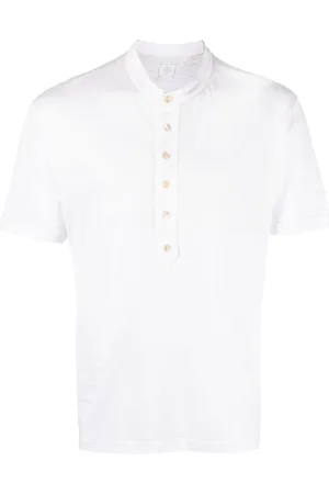 ELEVENTY Men Polo Shirts - Collarless polo T-shirt