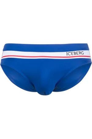Iceberg Men Swimming Briefs - Logo-lettering swimming trunks