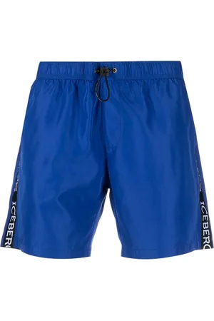 Iceberg Men Swim Shorts - Logo-stripe swim shorts