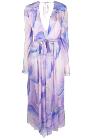 FORTE FORTE Floral-print silk dress
