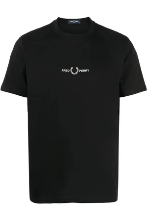 Fred Perry Men Short Sleeve - Logo-embroidery cotton T-shirt