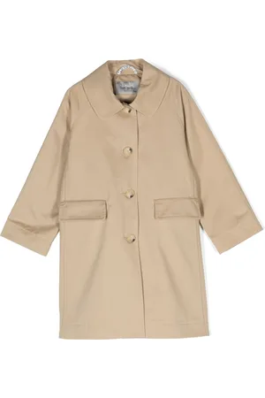 Il gufo Girls Trench Coats - Plain cotton trench coat