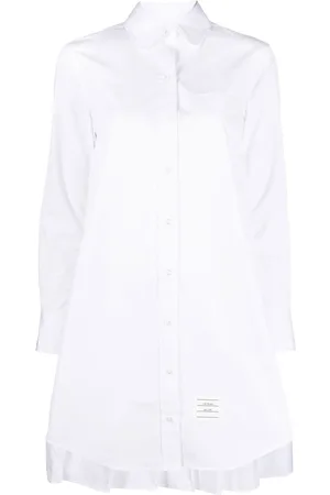 Thom Browne Pleat-detail cotton shirtdress