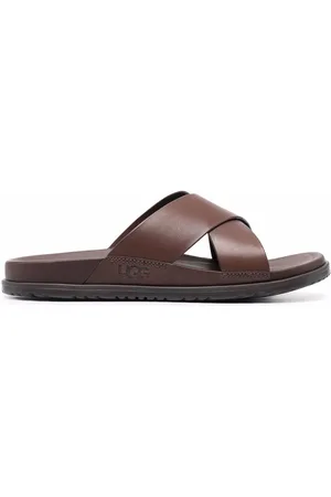 UGG Men Sandals - Crossover-strap leather sandals