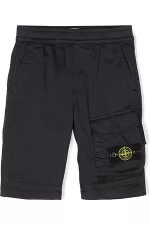Stone Island Logo-patch straight-leg trousers