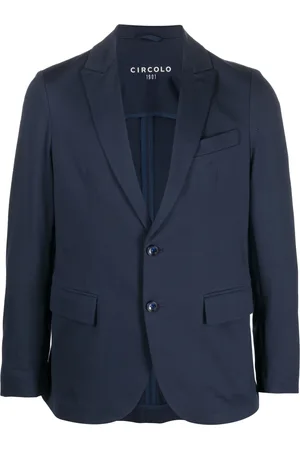 Circolo Men Blazers - Single-breasted cotton blazer