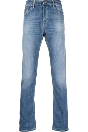 Dondup Men Straight - Logo-patch straight-leg jeans