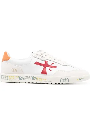 Premiata Logo-patch low-top leather sneakers