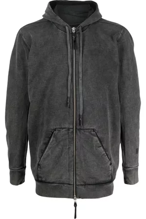 11 BY BORIS BIDJAN SABERI Faded long-sleeved cotton hoodie