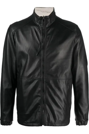 D.A. Daniele Alessandrini Men Leather Jackets - Zip-up leather jacket