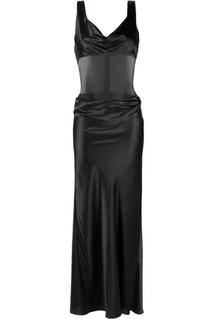 CHRISTOPHER ESBER Sheer-panel cowl-neck gown