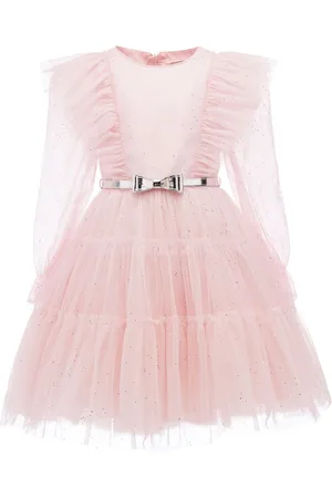Tulleen Komina long-sleeve glitter tulle dress