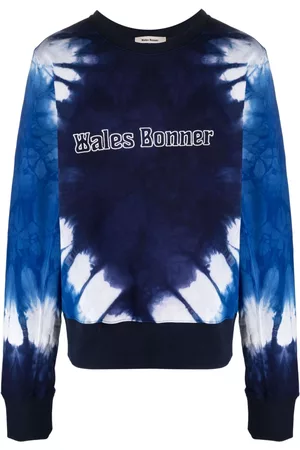 WALES BONNER Tie-dye logo-embroidered sweatshirt