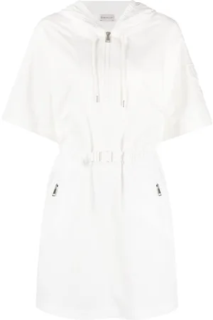 Moncler Short-sleeve hooded cotton dress