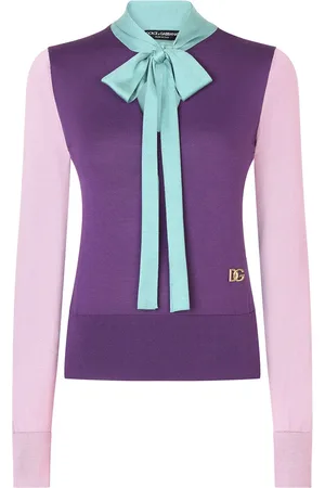 Dolce & Gabbana Pussy-bow fastening knitted top