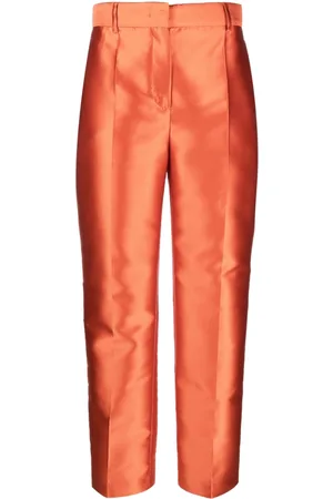 Alberta Ferretti Satin straight-leg trousers