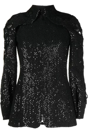 Saiid Kobeisy Sequin ripped jacket