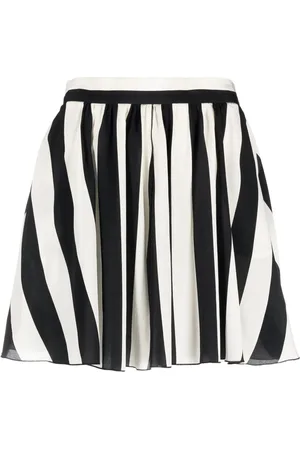 Dolce & Gabbana 2000s high-waisted striped silk skirt