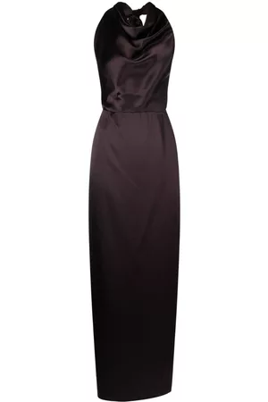 Voz Convertible halterneck satin maxi dress