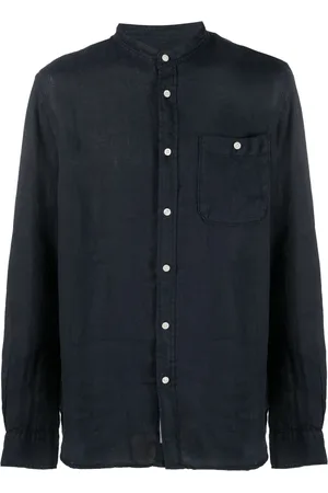 Woolrich Men Long sleeves - Long-sleeve linen shirt