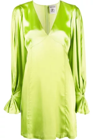 SEMICOUTURE Pleated-sleeve empire-line minidress