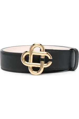 Casablanca Men Belts - Logo-buckle leather belt