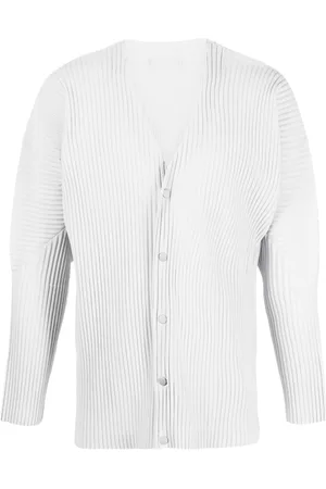 Issey Miyake Ribbed V-neck cardigan