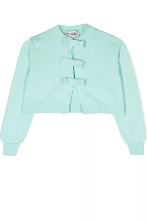 Simonetta Bow-detail cropped cardigan